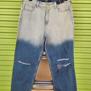 NWT HOLLISTER FADED JEANS ULTRA HIGH RISE Size 15 Straight Leg